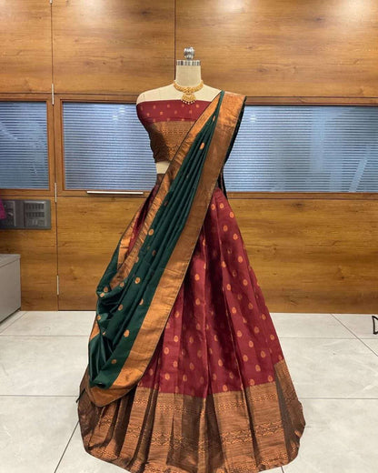 Kanjivaram Silk Rpvr Believe Lehengas  Traditional Lehengas