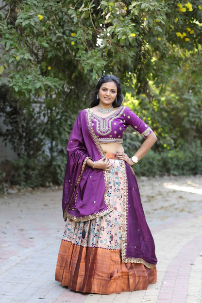 Kanjivaram Silk Rpvr Lehengas  Lehengas