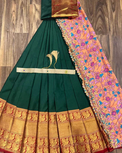 Kanjivaram Silk Rpvr Narayanapet Lehengas  Traditional Lehenga E