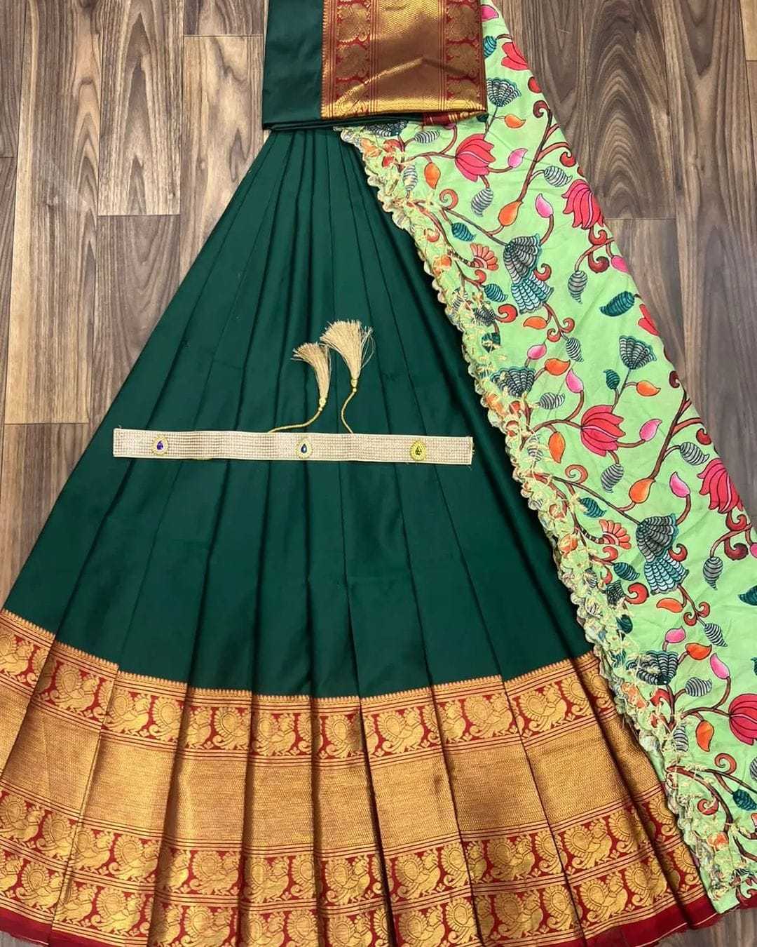 Kanjivaram Silk Rpvr Narayanapet Lehengas  Traditional Lehenga E