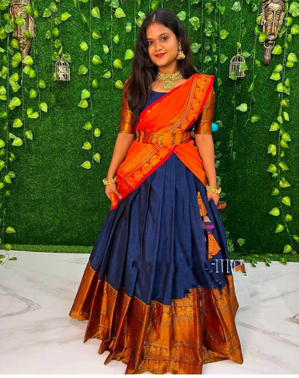 Kanjivaram Silk Rpvr Narayanapet Lehengas  Traditional Lehenga E