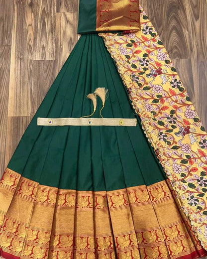 Kanjivaram Silk Rpvr Narayanapet Lehengas  Traditional Lehenga E