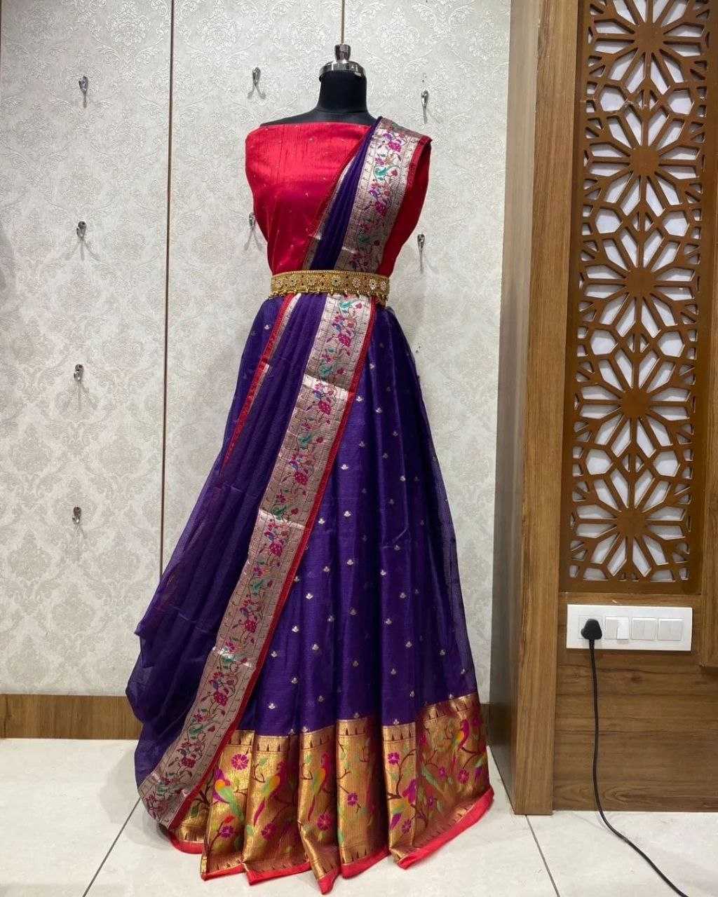 Kanjivaram Silk Rpvr Now Lehengas  Traditional Lehenga E