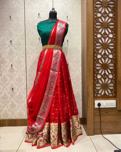 Kanjivaram Silk Rpvr Now Lehengas  Traditional Lehenga E