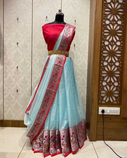 Kanjivaram Silk Rpvr Now Lehengas  Traditional Lehenga E