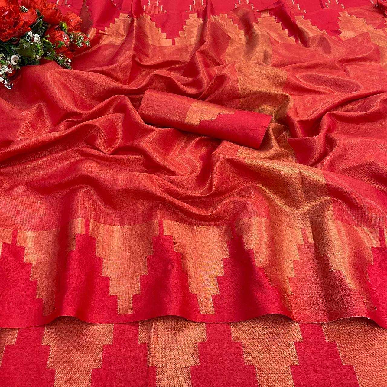 Kanjivaram Silk Rvr Copper Temple-B Silk Sarees  Kanjeevaram Soft Silk Traditional Sarees