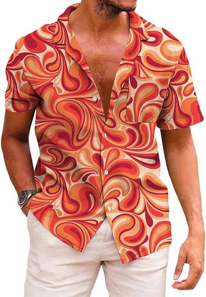 Kesh103 Csv30 Mens Wear  Half Sleeve Men Shirt Men Beach Shirt