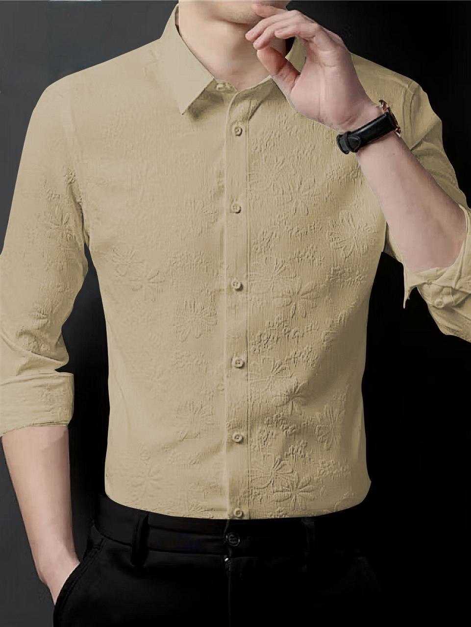 Kesh103 Jacquard Mens Wear  Mens Shirts Men Full Sleeves Shirts