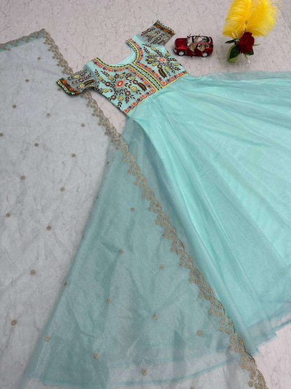 Kesh120 142 Gowns  Embroidery Anarkali Party Work Gowns