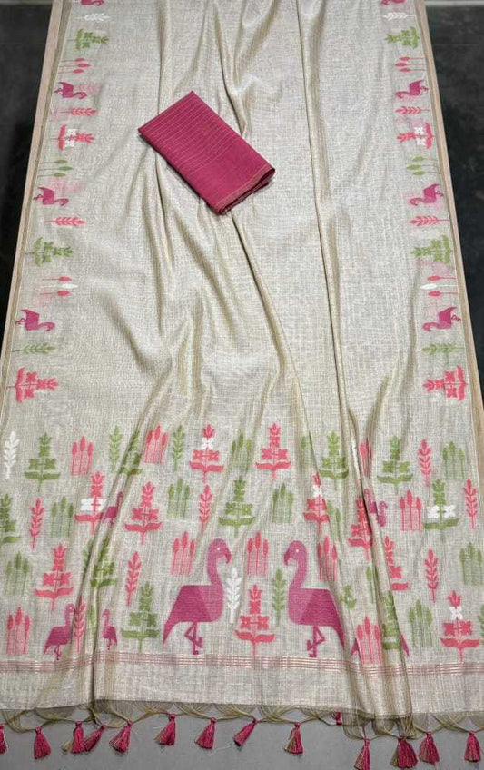 Khadi Cotton Rin163 Rae28 Silk Sarees  Heavy Silk Soft Silk Jamdani Khadi Silk Printed Silk Sarees