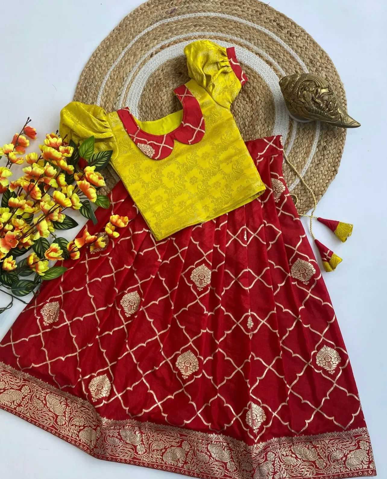 Khadi Rin192 8044 Kids Wear  Lehengas Kids Lehengas Choli Kids Traditional Outlet Festive Baby Grils Lehengas