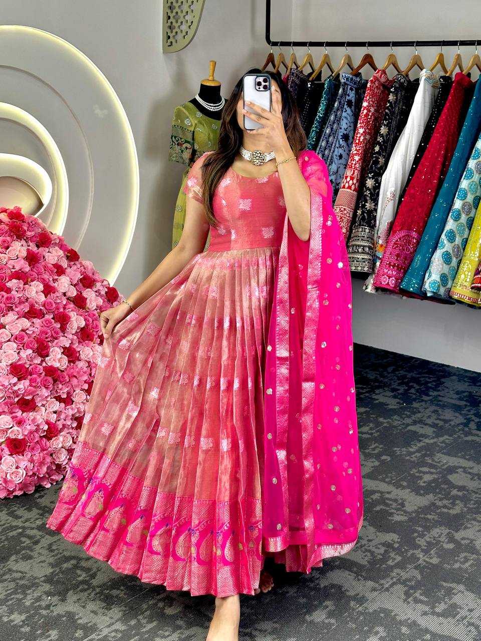 Kota Silk Rin133 8074 Gowns  Fancy Anarkali Gown