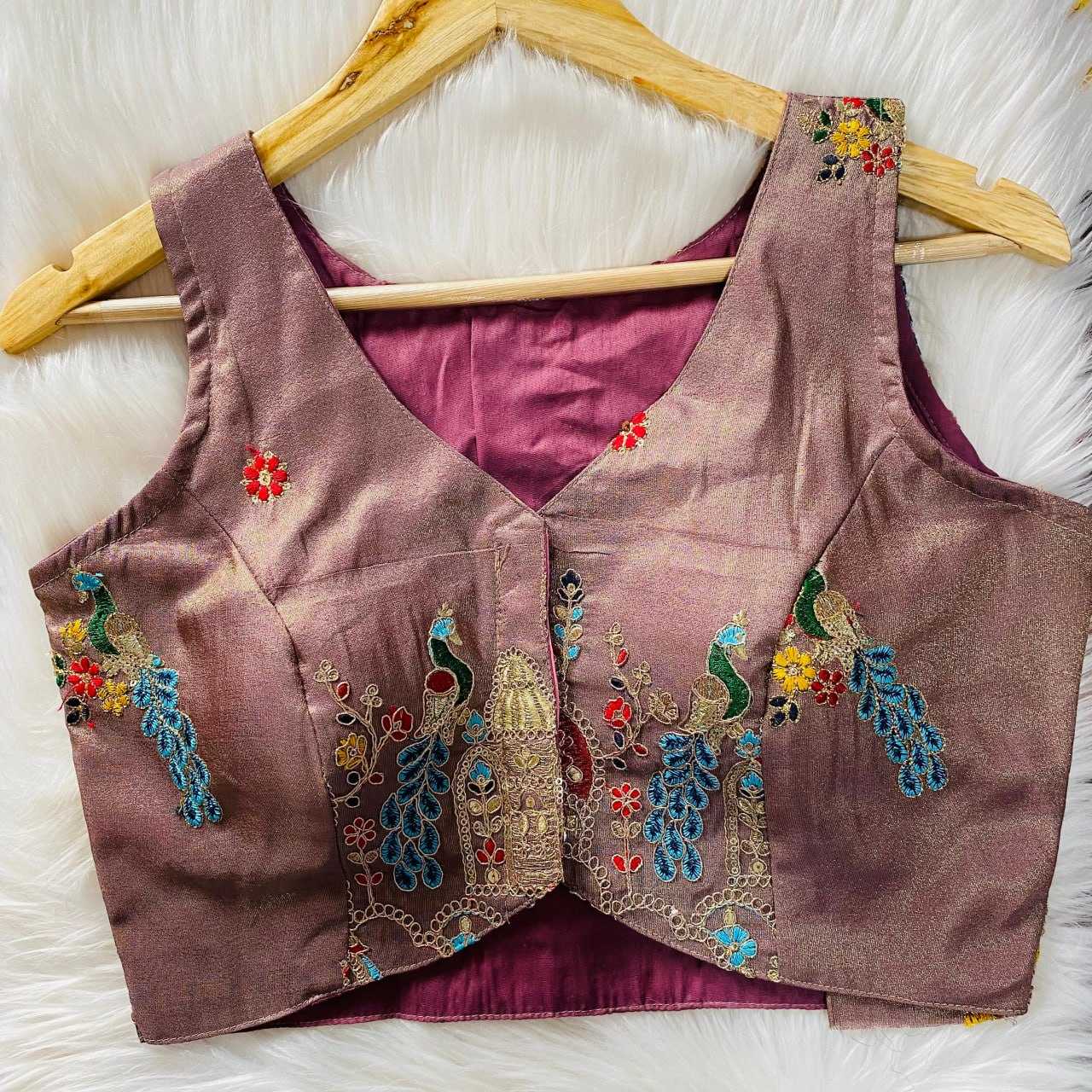 Ldb 34 Readymade Blouse  Sleeveless Embroidery Party Wear Blouse