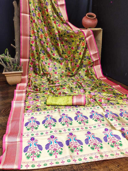 Lichi Silk Kesh183 Sajni Silk Sarees  Banarasi Silk Paithani Soft Silk Printed Silk Pure Silk Sarees