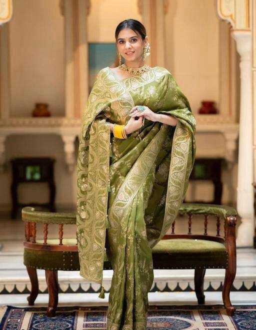 Lichi Silk Rin179 654 Sarees  Dola Silk Zari Border Silk Wedding Outfits Sarees