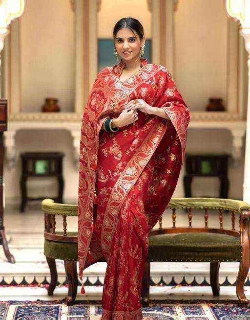 Lichi Silk Rin179 654 Sarees  Dola Silk Zari Border Silk Wedding Outfits Sarees