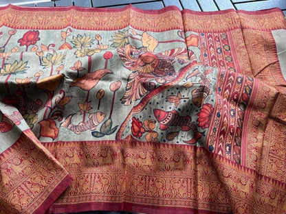 Linen Ant Some Saree  Printed,Cotton Linen,Fancy Saree