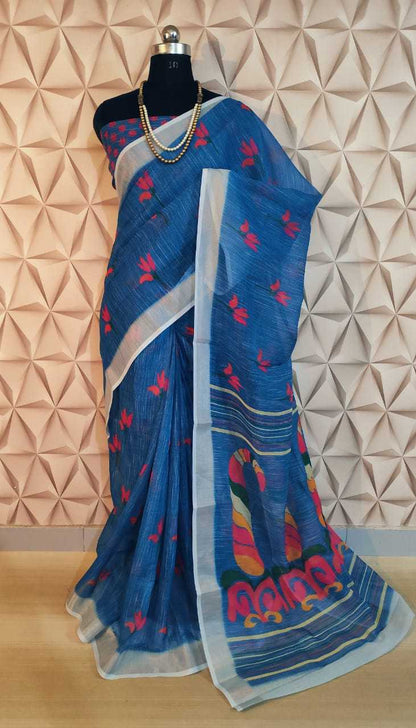 Linen Cotton Era Linen  Saree