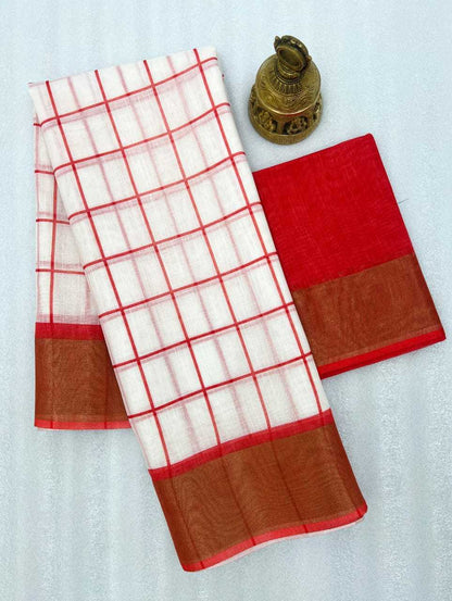 Linen Kesh223 497 Sarees  Ladies Indian Zari Border Linen Sarees