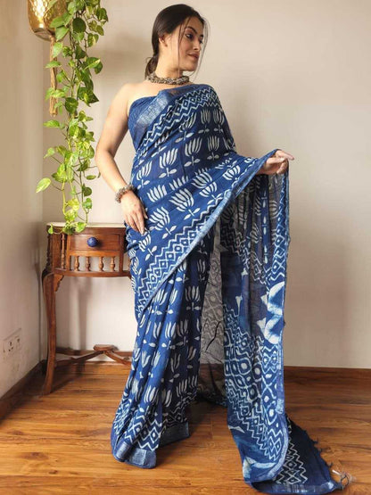 Linen Rin145 Yashomati  Sarees