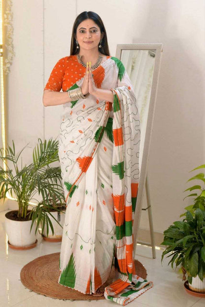 Linen Myf 01 Sarees  Printed Indian Sarees