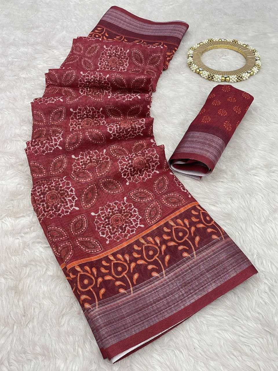 Linen Pvc Linen  Sarees