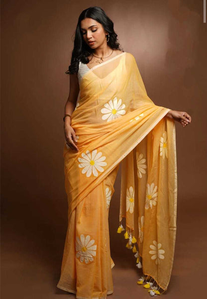 Linen Vad 19 Sarees  Fancy Printed Cotton Linen Sarees E