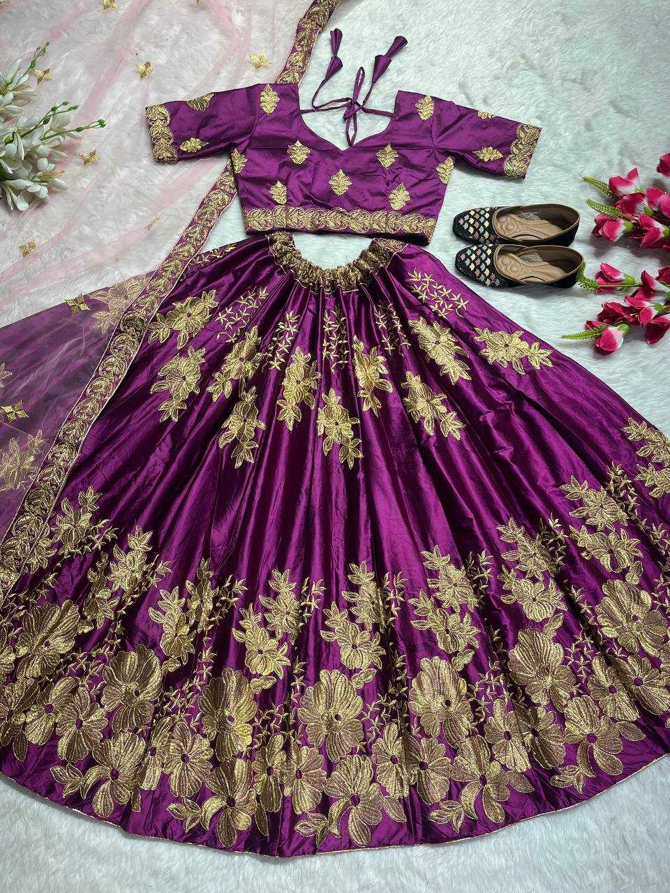 Malay Satin Silk Kesh143 413 Lehengas  Fancy Silk Traditional Lehengas