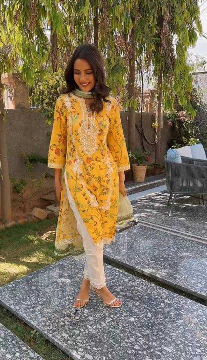 Maslin Rin110 152 Suits & Dresses  Printed Embroidery Cotton Suits