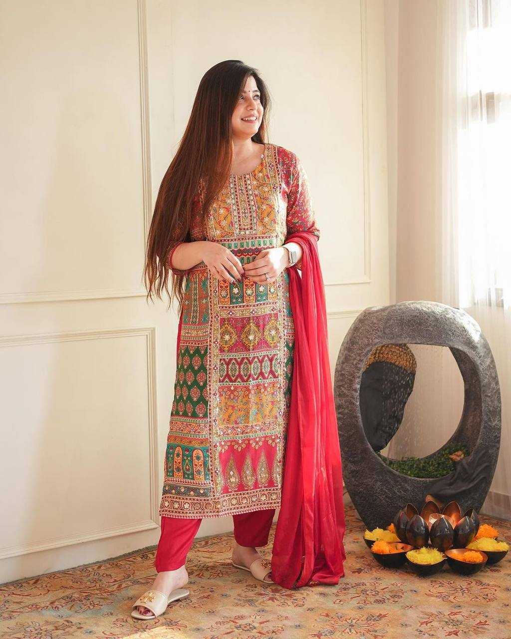 Maslin Rin141 1852 Suits & Dresses  Pakistani Ladies Printed Suits