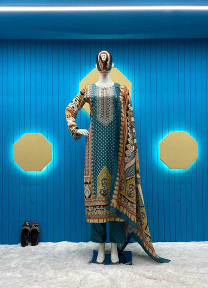 Maslin Rin141 1874 Suits & Dresses  Printed Ladies Pakistani Ladies Silk Suits