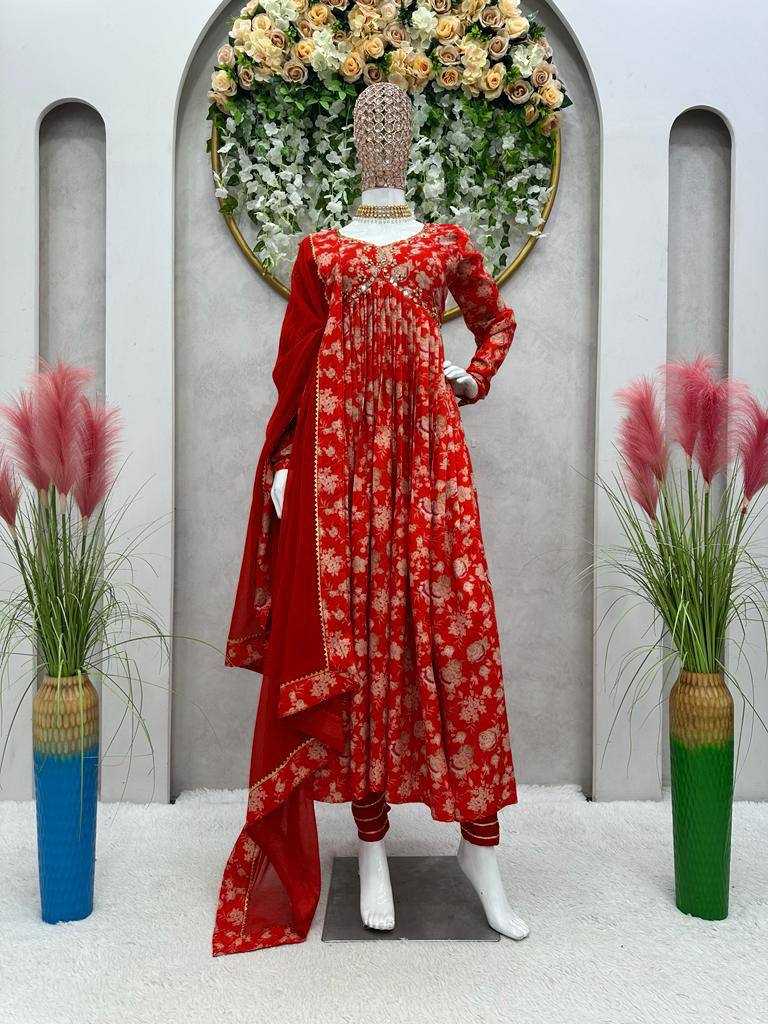 Maslin Silk Rin169 5648 Suit  Ladies,Alia Cut,Prited Suit