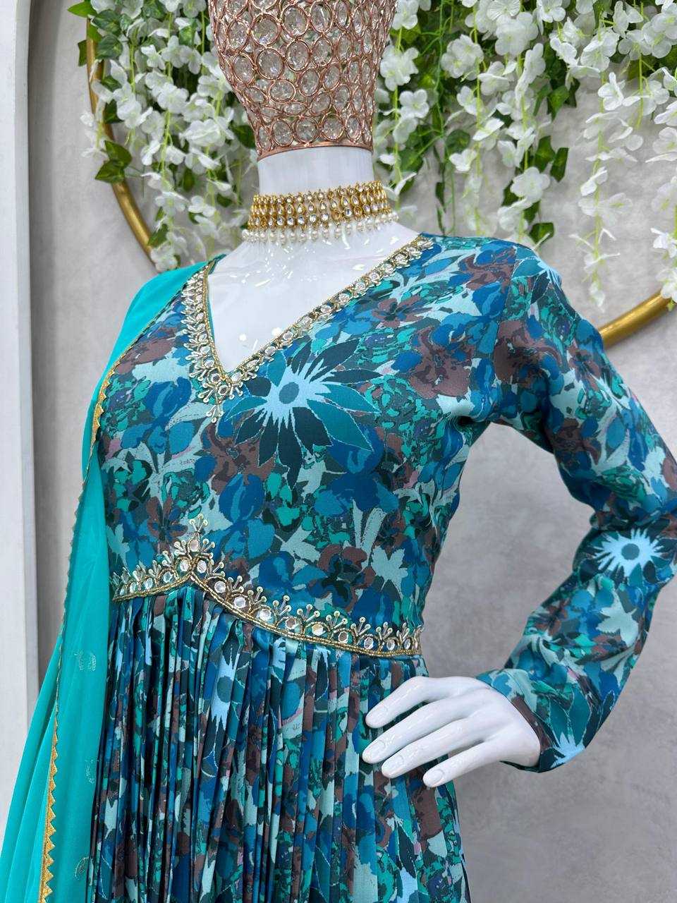 Maslin Silk Rin169 5649 Suit  Ladies,Alia Cut,Prited Suit