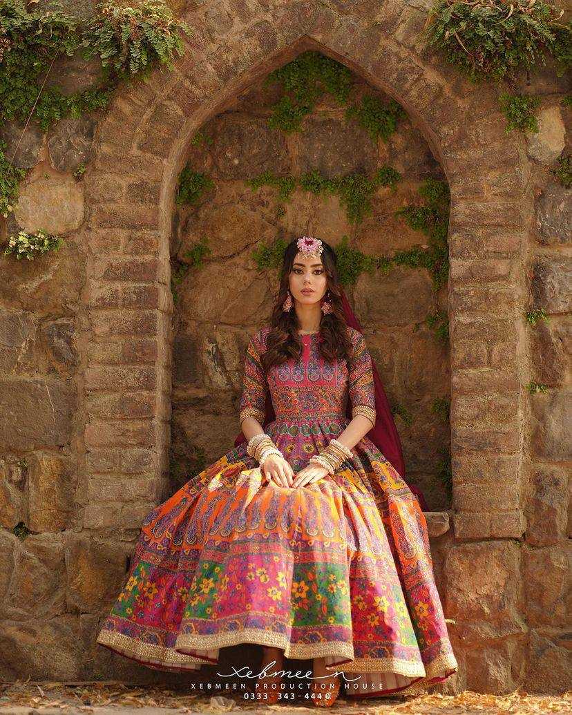 Muslin Cotton Kesh149 1255 Gowns  Anarkali Long Printed Gowns