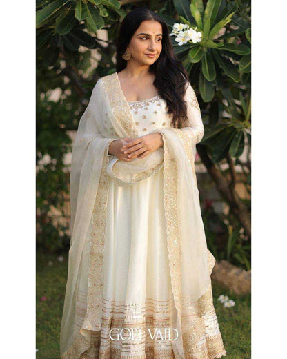 Muslin Cotton Kesh149 1286 Gowns  Embroidery Anarkali Party Long Gowns