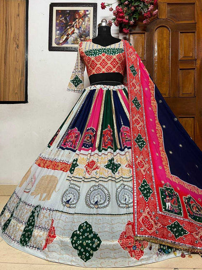 Muslin Cotton Kesh151 047 Lehengas  Traditional Printed Navratri Chaniya Choli