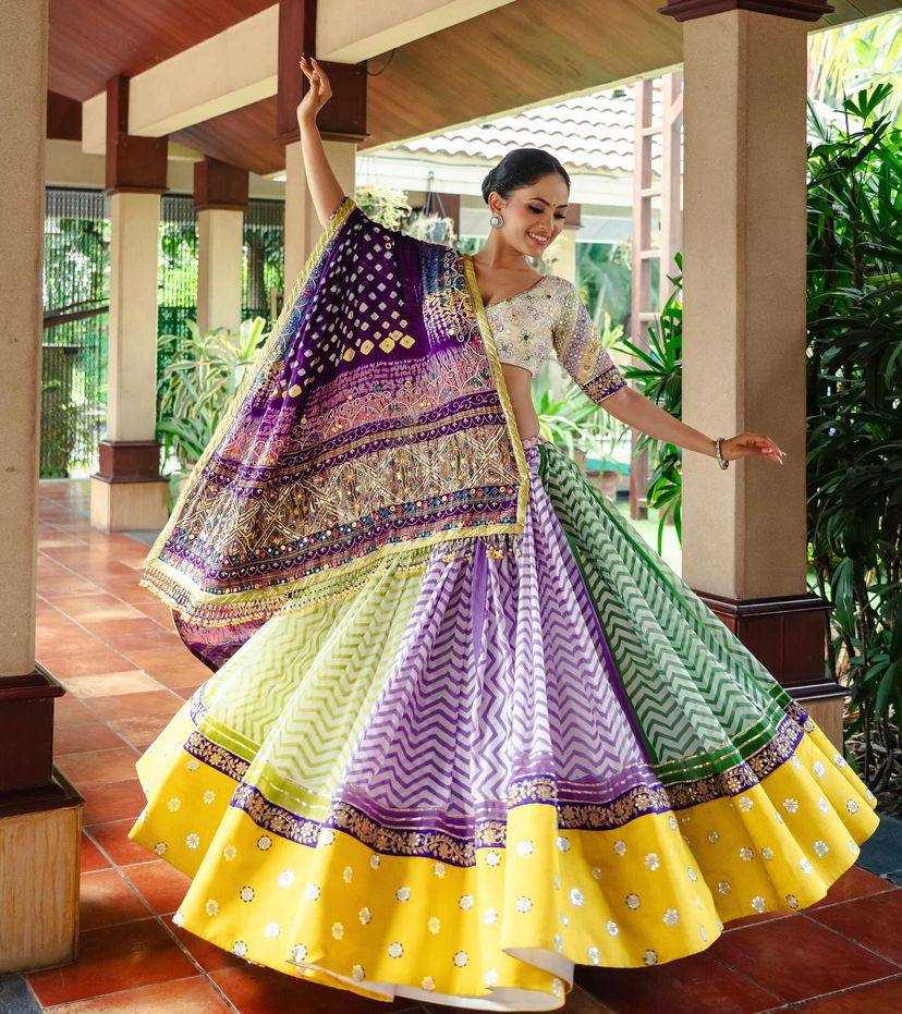 Muslin Cotton Kesh151 049 Lehengas  Traditional Printed Navratri Chaniya Choli