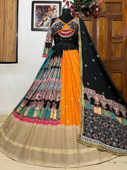 Muslin Cotton Kesh151 057 Lehengas  Traditional Printed Navratri Chaniya Choli