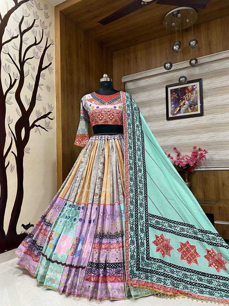 Muslin Cotton Kesh151 079 Lehengas  Traditional Printed Navratri Chaniya Choli