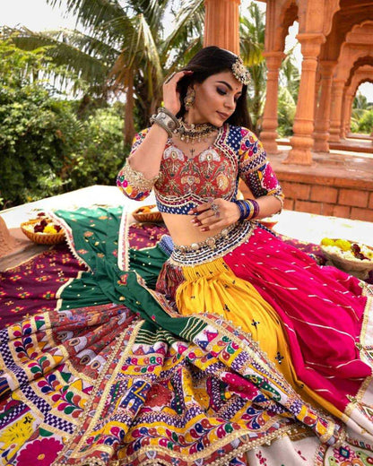 Muslin Cotton Kesh151 088 Lehengas  Traditional Printed Navratri Chaniya Choli