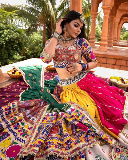 Muslin Cotton Kesh151 088 Lehengas  Traditional Printed Navratri Chaniya Choli