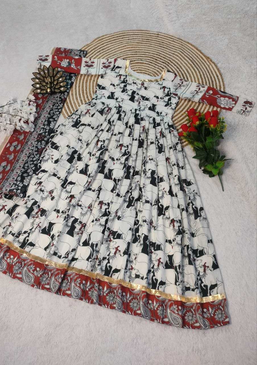 Muslin Cotton Kesh208 097 Gowns  Printed Fancy Anarkali Long Indo-Western Gowns With Jacket