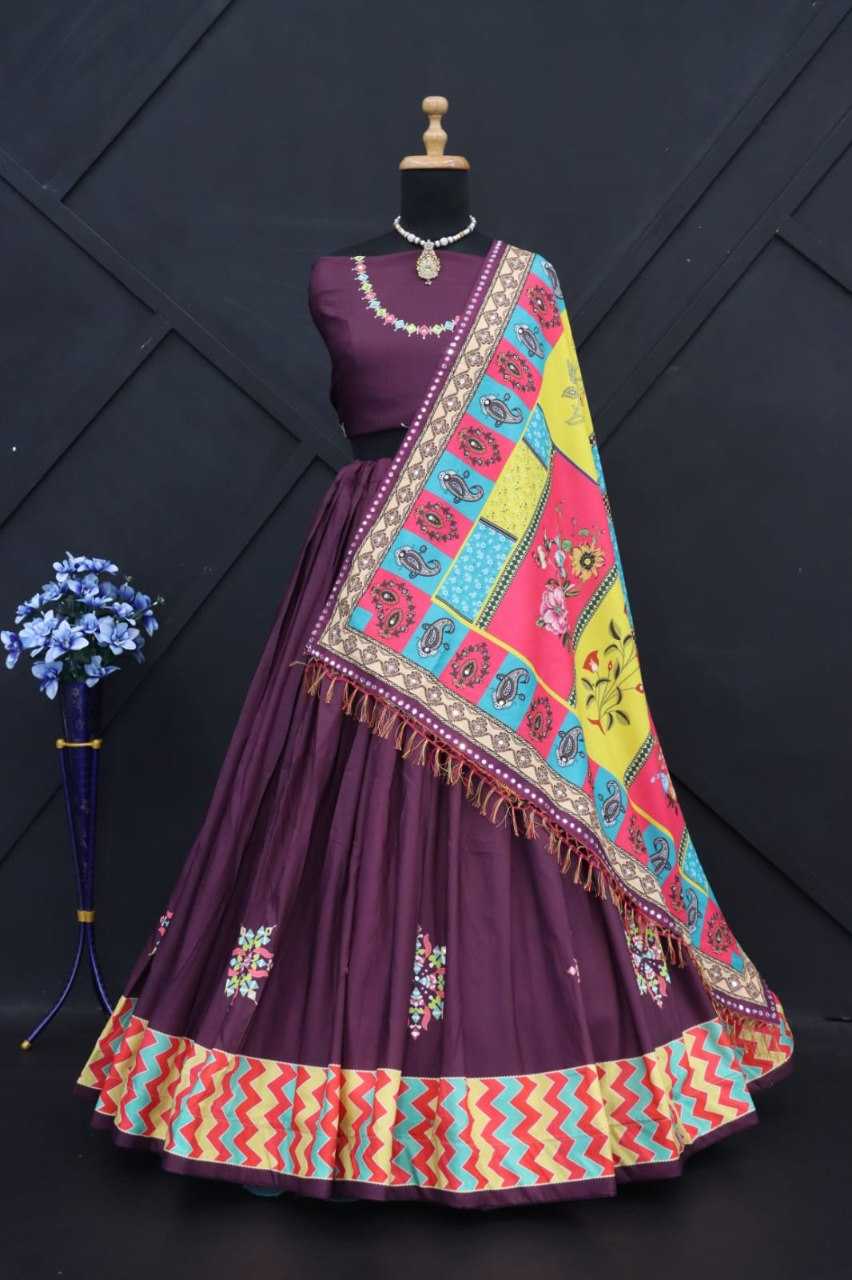 Muslin Cotton Kesh216 218 Lehengas  Traditional Lehenga With Dupatta Lehenga With Blouse Blue Lehengas