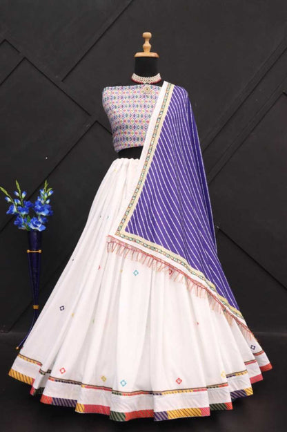 Muslin Cotton Kesh216 226 Lehengas  Traditional Lehenga With Dupatta Lehenga With Blouse Blue Lehengas