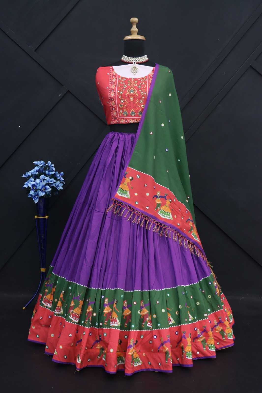 Muslin Cotton Ksf 188 Lehengas  Traditional Navratri Chaniya Choli