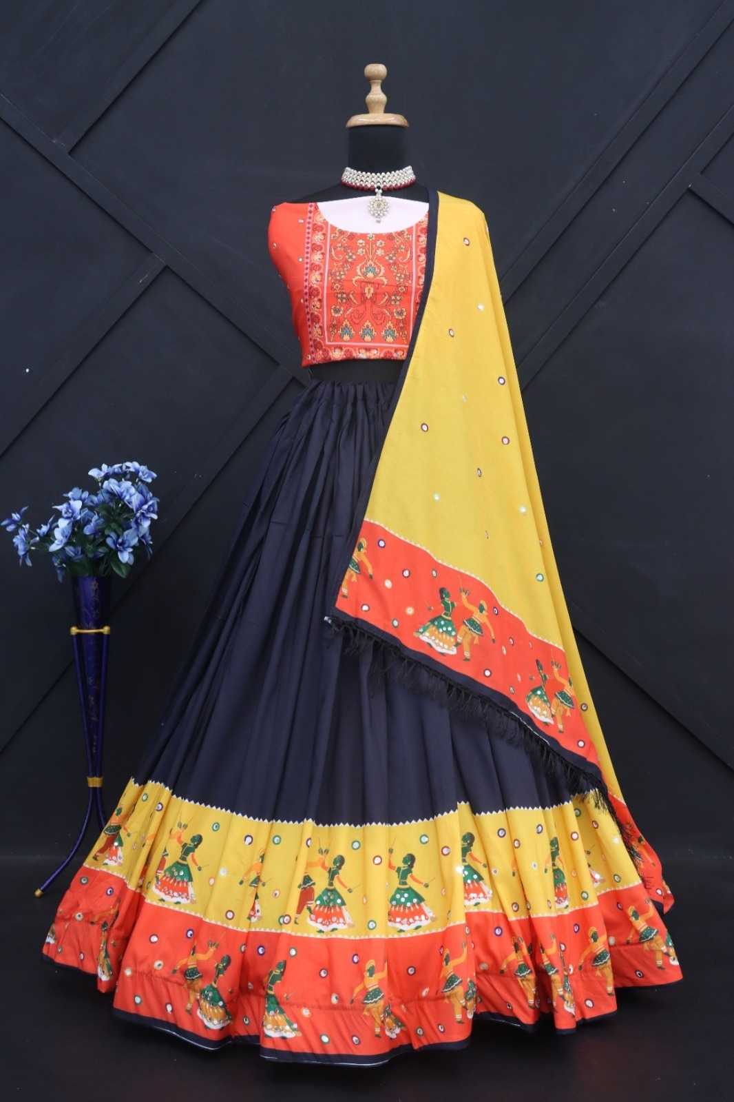 Muslin Cotton Ksf 188 Lehengas  Traditional Navratri Chaniya Choli