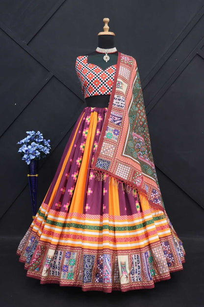 Muslin Cotton Ksf 191 Lehengas  Traditional Printed Lehengas