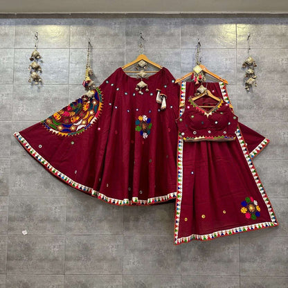 Muslin Cotton Ksf  220-B Lehengas  Traditional Navratri Chaniya Choli