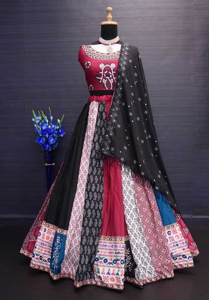 Muslin Cotton Ksf 99 Lehengas  Traditional Printed Lehengas