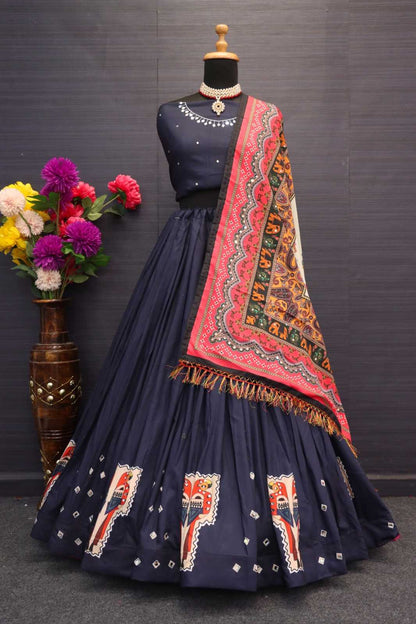 Muslin Cotton Rin136 111 Lehengas  Navratri Chaniya Choli Traditional Printed Lehengas